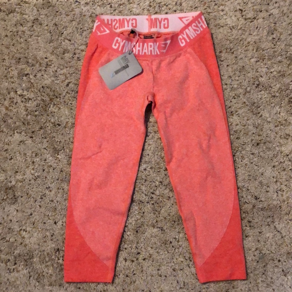 Gymshark Flex Cropped Legging Peach Coral S NWT